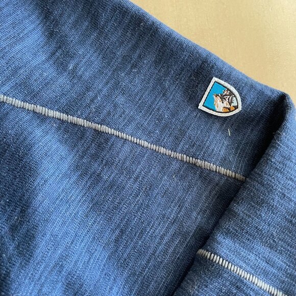 Kuhl Men's Alloy 1/4 Zip Long Sleeve Knit Pullover, Blue - Size Medium - Picture 6 of 13